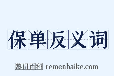 保单反义词是什么意思的图片